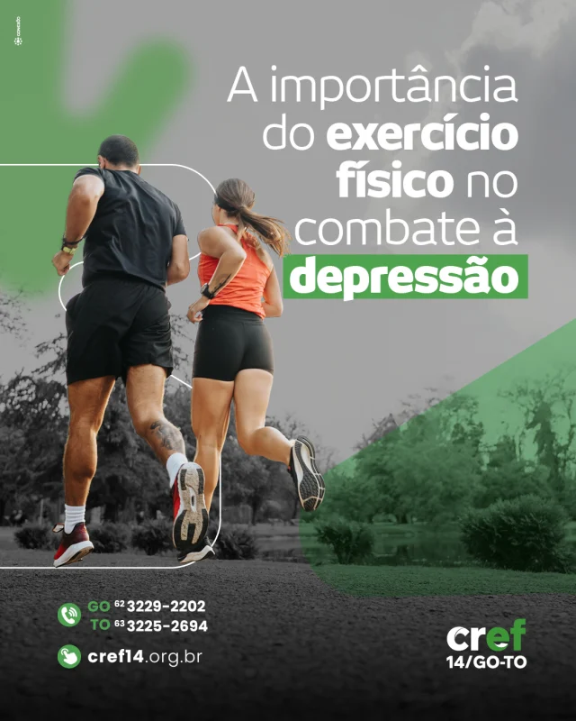 A depressão afeta milhões de pessoas no mundo, mas a ciência comprova que a prática regular de atividades físicas pode aliviar seus sintomas. 🏃‍♂️🧘‍♀️💪
.
Um estudo publicado no The BMJ apontou que dança, corrida, treino de força e yoga são os exercícios mais eficazes para reduzir sintomas depressivos. Além disso, a intensidade da prática faz diferença: exercícios mais vigorosos tendem a trazer melhores resultados.
.
✅ Mas atenção! Para garantir segurança e eficácia, é fundamental contar com a orientação de um Profissional de Educação Física registrado no CREF14/GO-TO.  📲 Para saber mais sobre a pesquisa completa, acesse o site pelo link na bio!  #CREF14 #SaúdeMental #ExercícioFísico #Depressão #ProfissionalDeEducaçãoFísica