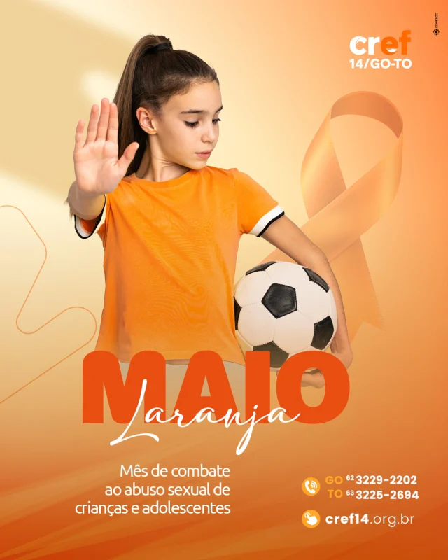 O CREF14/GO-TO apoia o Maio Laranja, mês dedicado ao combate ao abuso e à exploração sexual de crianças e adolescentes. Esse tipo de violência, infelizmente, ainda é uma realidade e precisa ser combatido com firmeza por toda a sociedade. 
.
Proteger nossas crianças começa com diálogo, informação e atitude. Se você suspeitar de abuso, denuncie: Disque 100, Conselho Tutelar, Polícia Militar (190) ou Ministério Público (127). Não é preciso comprovar, apenas suspeitar já basta. As denúncias são anônimas e o serviço funciona 24h. Toda criança tem direito a crescer com segurança, respeito e amor.  #MaioLaranja #CREF14 #ProtejaAsCrianças #Denuncie #CombateAoAbusoSexual #DireitosHumanos #CriançaÉPrioridade